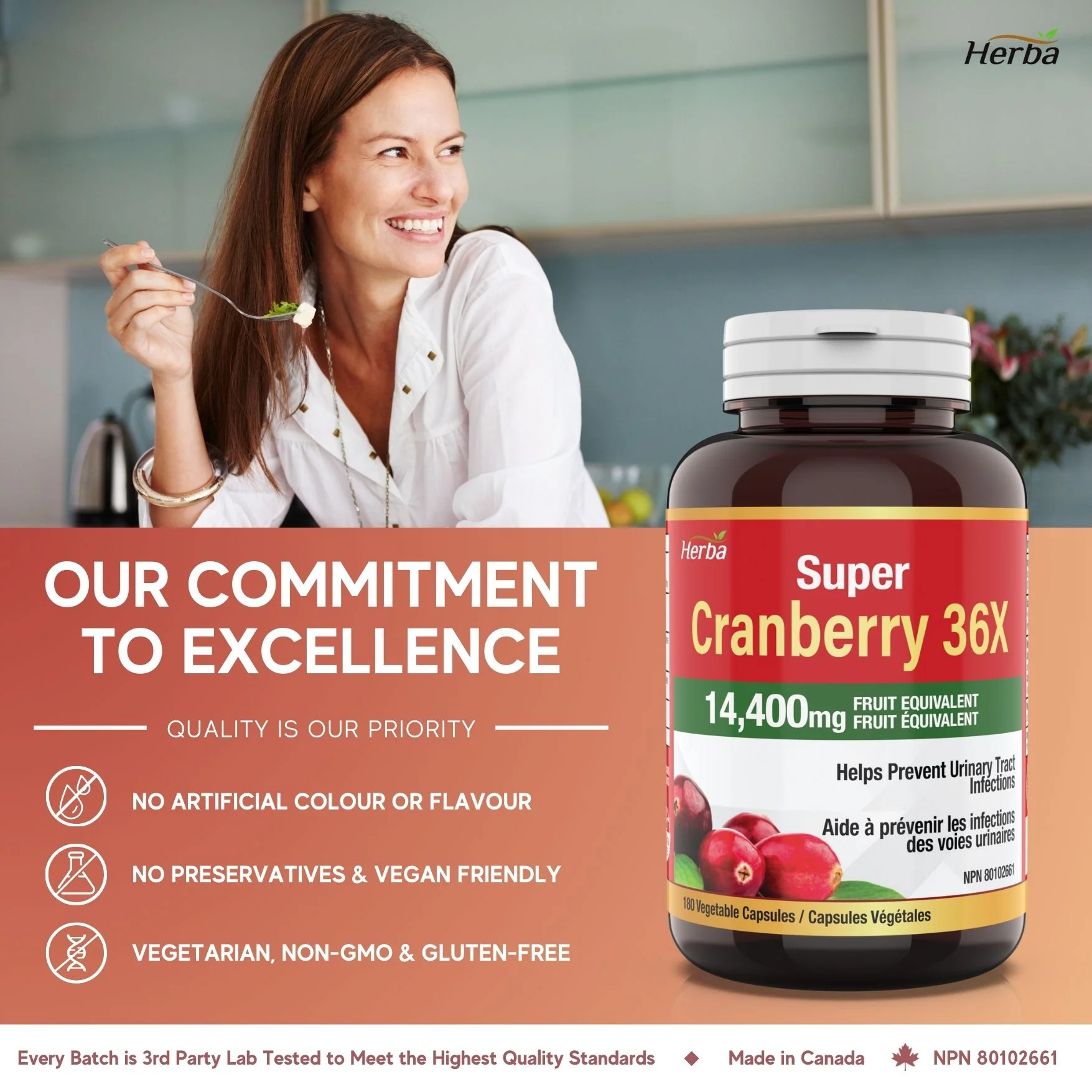 Cranberry Pills for Women and Men – 180 Cranberry Capsules | 28,800mg Per Day | 36:1 Concentration - Image 4