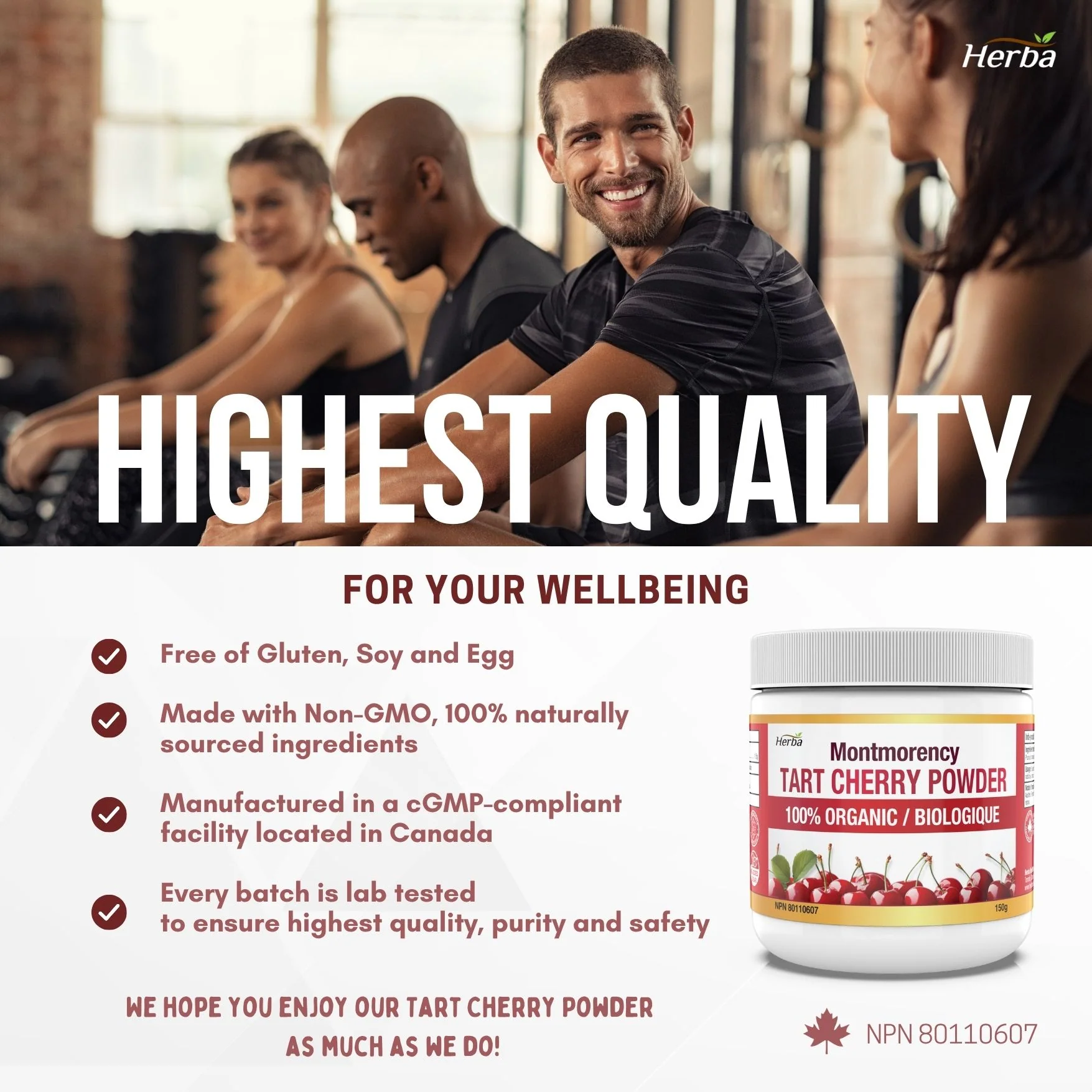 Montmorency Tart Cherry Powder – 150g | 100% Organic | Made in Canada - Image 7