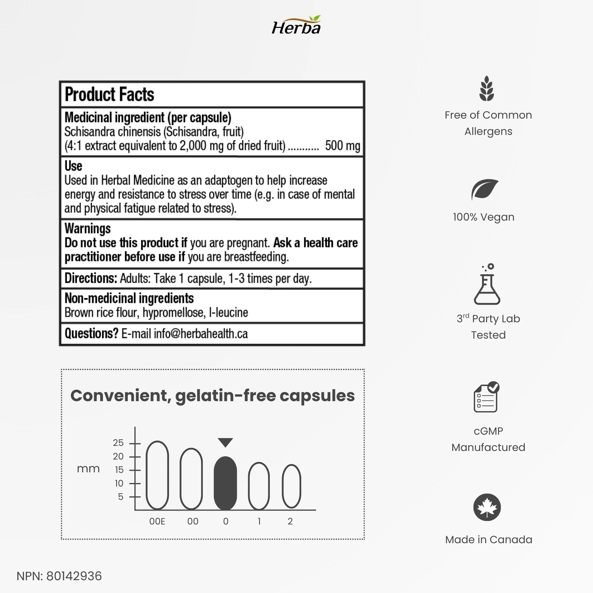 Schisandra Supplement – 90 Capsules | 4:1 Extract – 2,000mg Equivalent Schisandra Berry | Made in Canada - Image 8