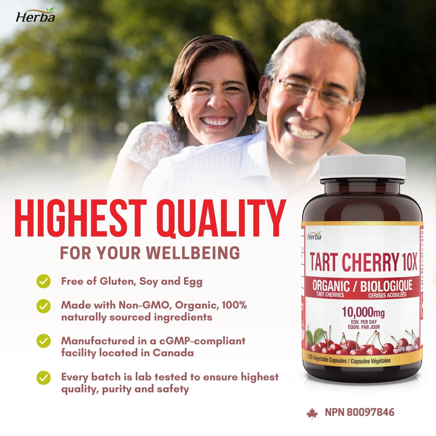 Organic Tart Cherry Extract Capsules – 120 Capsules | 10,000mg Per Day | Made in Canada - Image 6